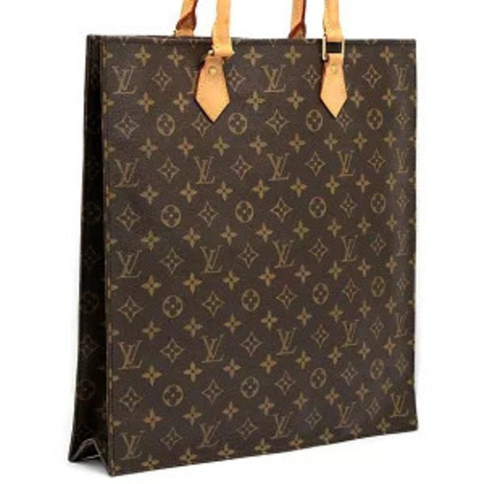Louis Vuitton bag tote Monogram handbag Plat Sac Brown
